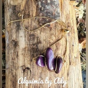 chunky nuggets Purple Turquoise colorful beaded bracelet